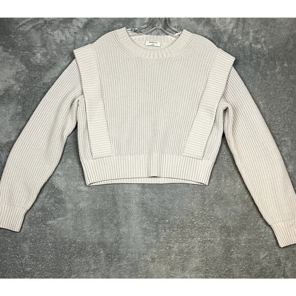 Aritzia Barbaton Knit Sweater Womens S 100% Merino Wool Fisherman Ivory - Picture 1 of 9